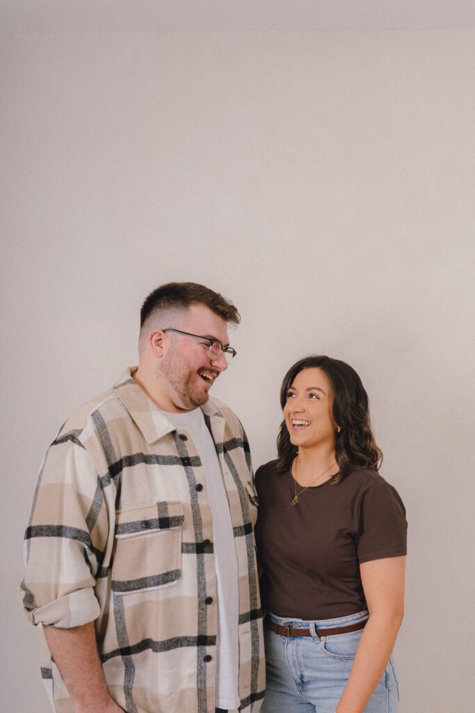 The Business Tea Co-Founder's Sarah and Ross Powell happily talking through their client process.