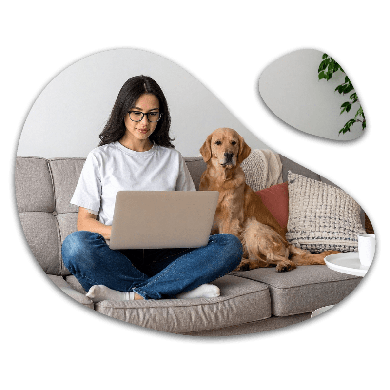 Solo start-up founder focusing on marketing strategy and customer acquisition planning in a casual living room setting