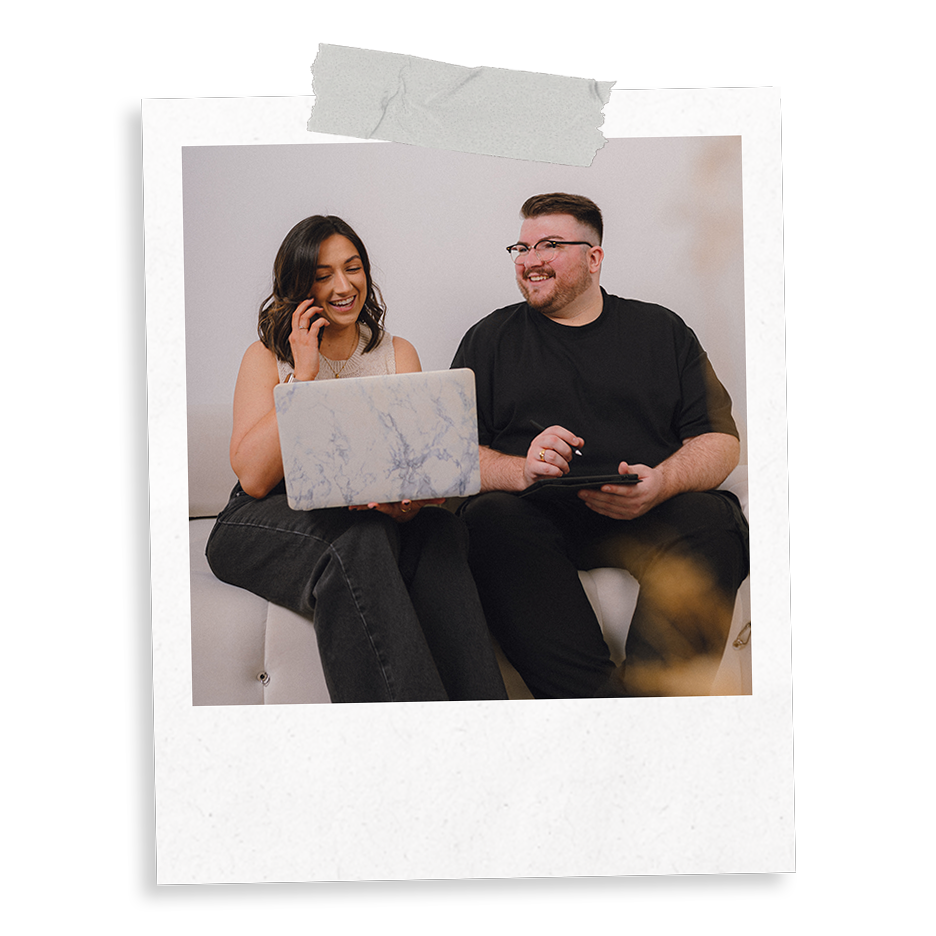 The Business Tea working collaboratively with an internal marketing team over the phone.