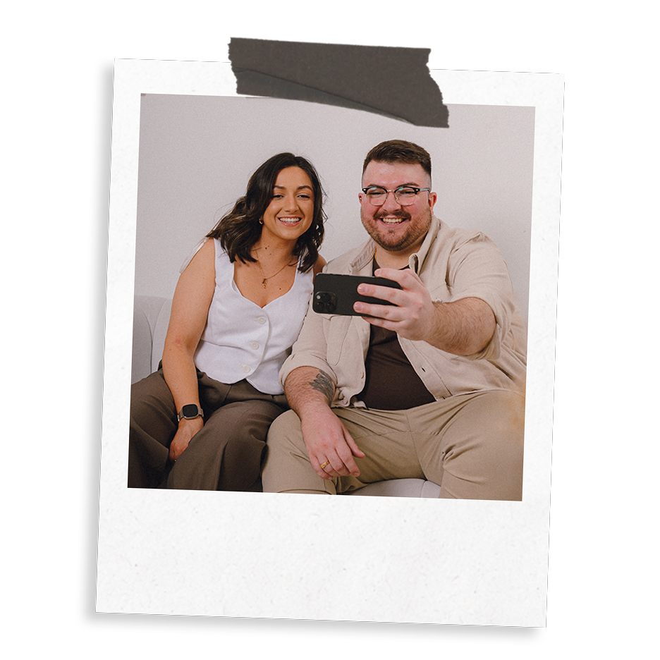 The Business Tea's Sarah and Ross Powell talking to a client via FaceTime.