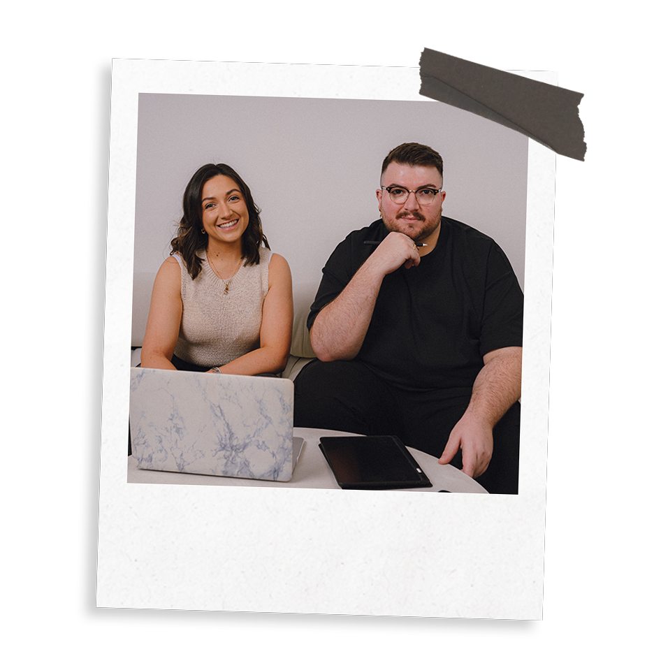 The Business Tea, Sarah and Ross conducting paid search management for a growing business working on a laptop and iPad.