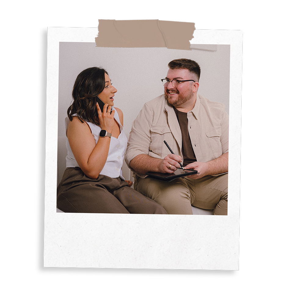 The Business Tea digital marketing agency conducting social media consultancy with a client over the phone.